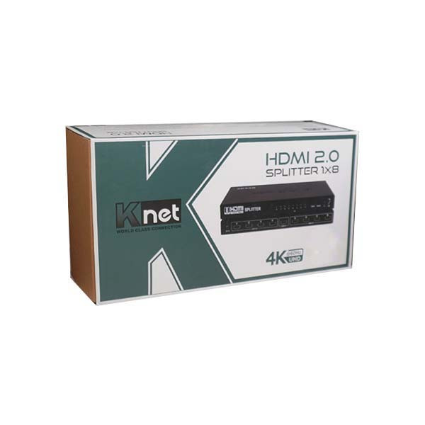 اسپلیتر ۸ پورت HDMI کی نت مدل K-SPHD2008 بسته دو عددی