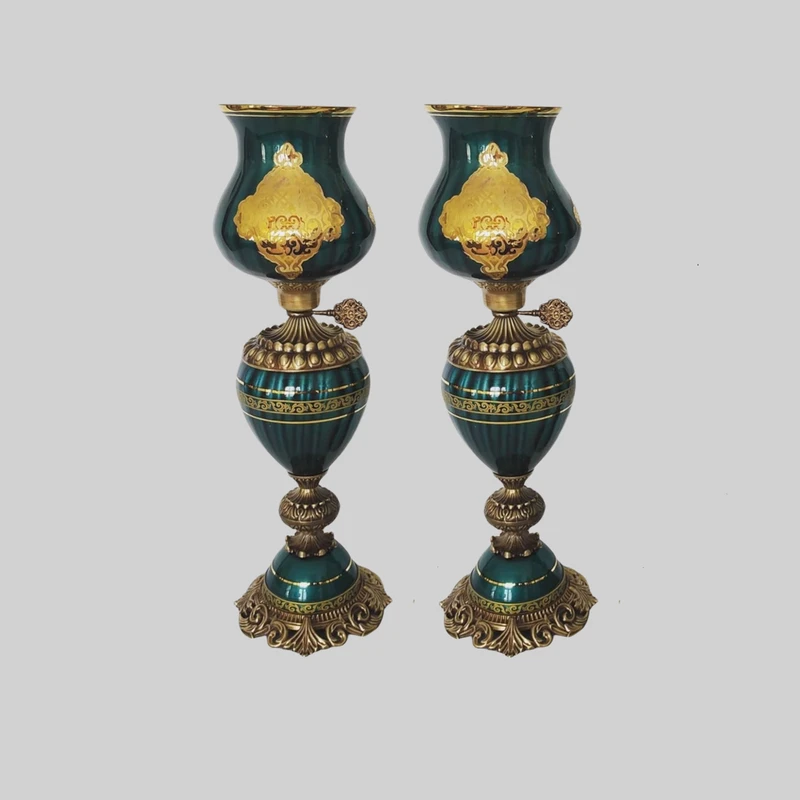 شمعدان کریستال سازان کد SH1224 بسته دو عددی