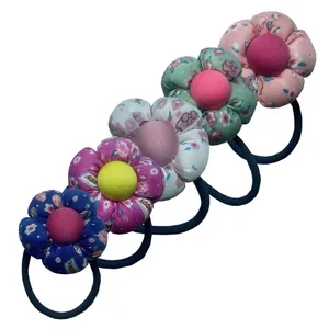 کش مو دخترانه مدل گلدار بسته 5 عددی