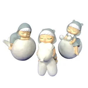 مجسمه دنیا دکوری سرمد مدل دختر بازیگوش کد 2 مجموعه 3 عددی