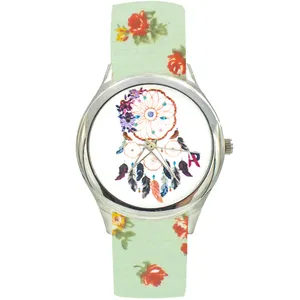 ساعت مچی عقربه ای زنانه مدل بند پارچه ای کد 2203