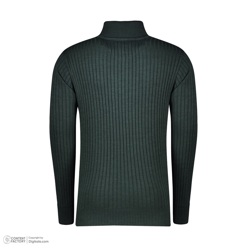 پلیور یقه اسکی مردانه تریکو پاییزان مدل PE800 رنگ یشمی