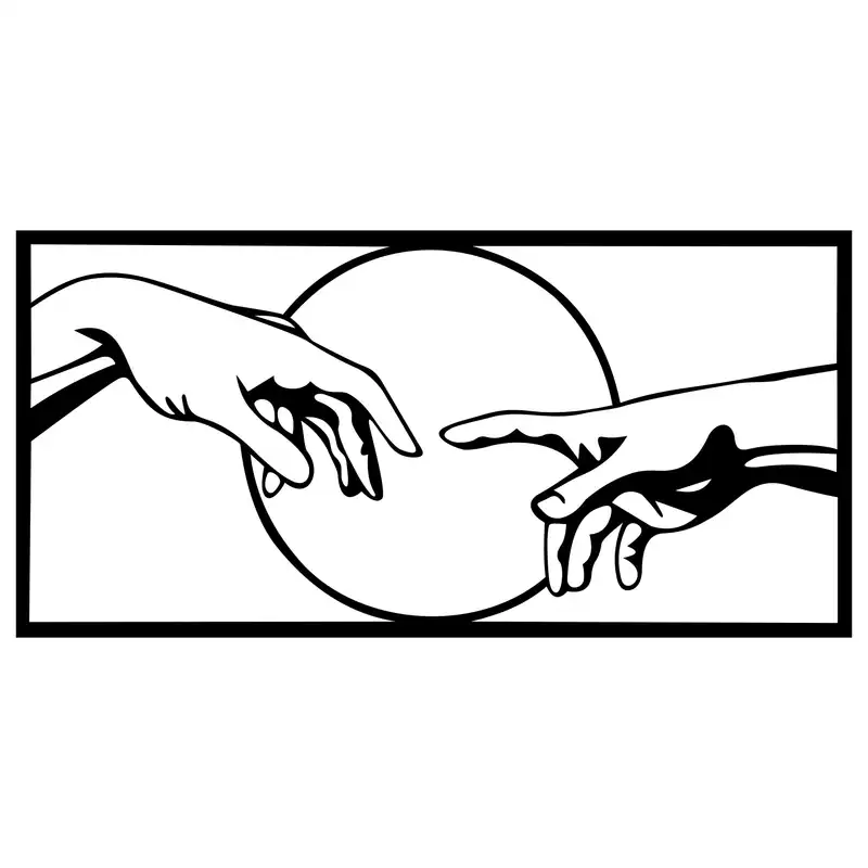 شابلون مدل آفرینش آدم کد SP485-1