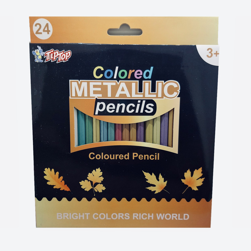 مداد رنگی 24 رنگ تیپ تاپ مدل Metallic-p