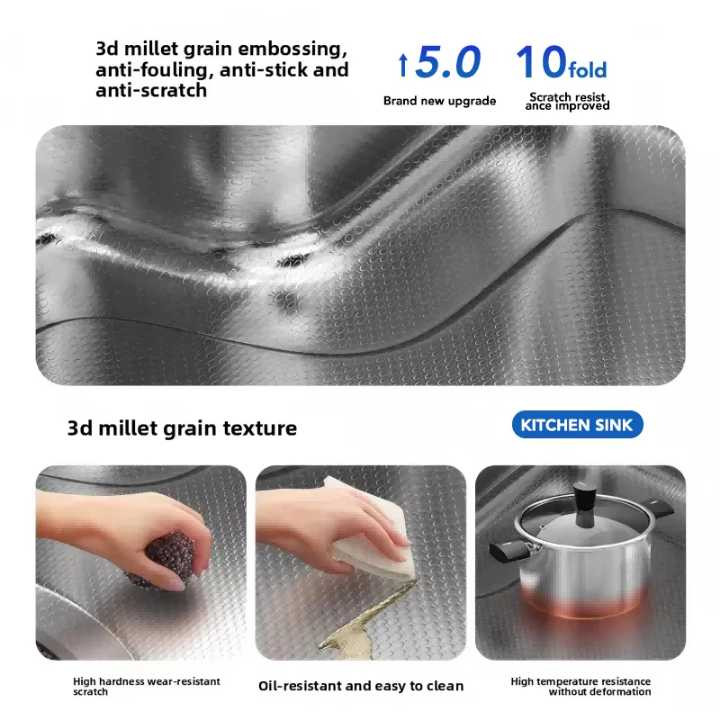 سینک ظرفشویی استیل دیکالان مدل پیانویی نمایشگردار و LED دار کد ۷۵۰۴۵