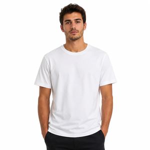 تیشرت مردانه آستین کوتاه یقه گرد نخ پنبه ساده کد 01