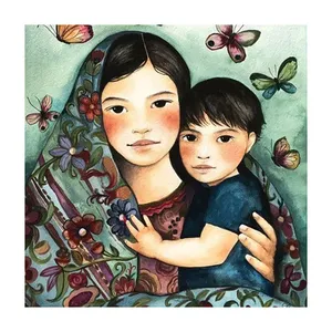 کاشی مدل لوحی طرح مادر و کودک کد ۱۶۷