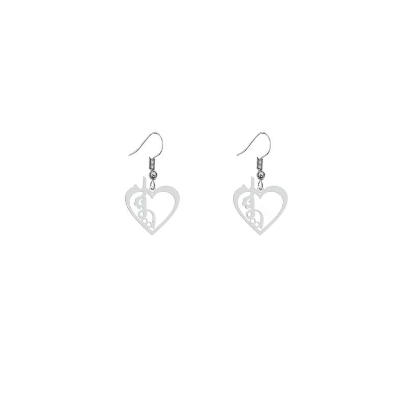 گوشواره زنانه هایکا طرح عشق مدل ha 616