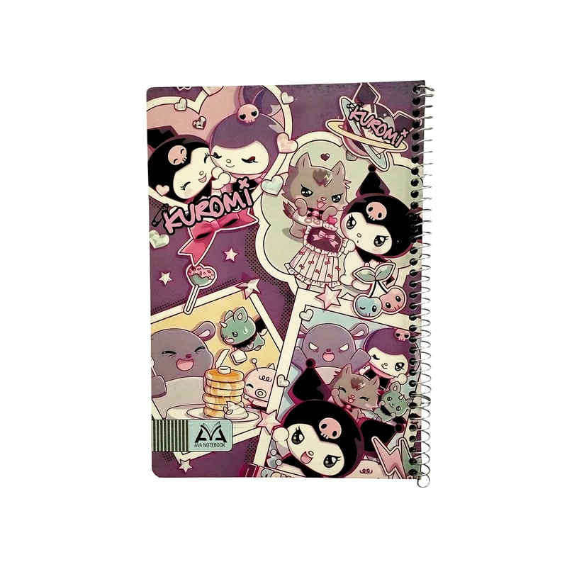 دفتر مشق 50 برگ آوا مدل حاشیه دار طرح کرومی