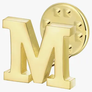 سنجاق سینه دست ساز زنانه مدل حرف M