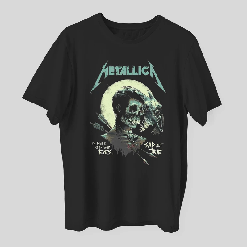 تی شرت آستین کوتاه مردانه مدل متالیکا فانتزی کد z102