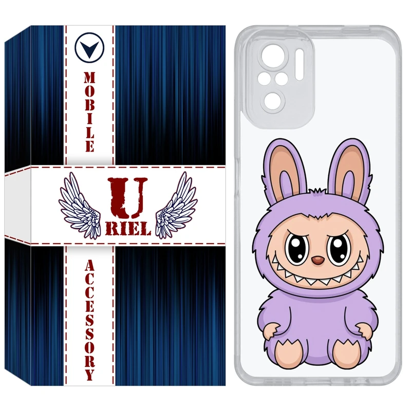 کاور یوریل قاب مدل Clear کد 130 طرح لبوبو Labubu مناسب برای گوشی موبایل شیائومی Redmi Note 10 4G / Note 10S / Poco M5s