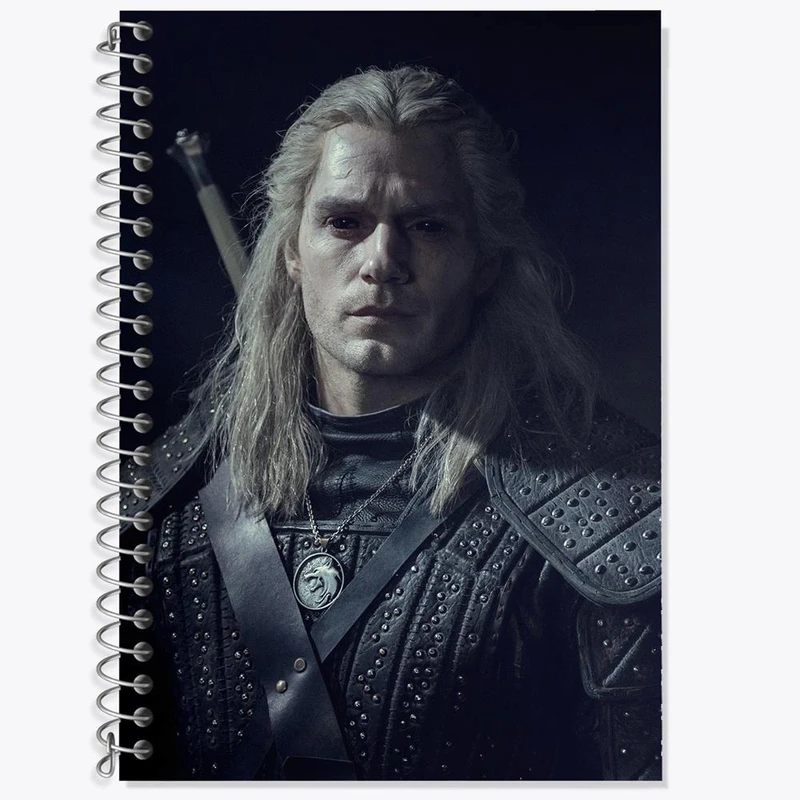 دفتر زبان 50 برگ خندالو مدل دو خط طرح گرالت سریال ویچر Witcher کد 27413