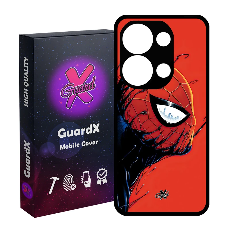 کاور گارد ایکس طرح مرد عنکبوتی مدل Glass10566 مناسب برای گوشی موبایل شیائومی Redmi Note 13 Pro 4G / Poco M6 Pro 4G