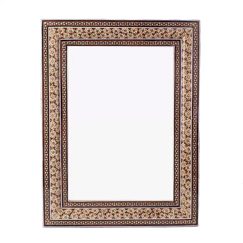 قاب خاتم کاری طرح دو گل کد 01