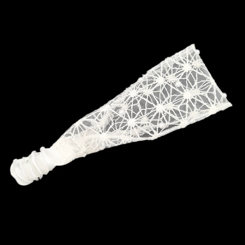 هدبند زنانه مدل گیپور مرواریدی ستاره کد HB02