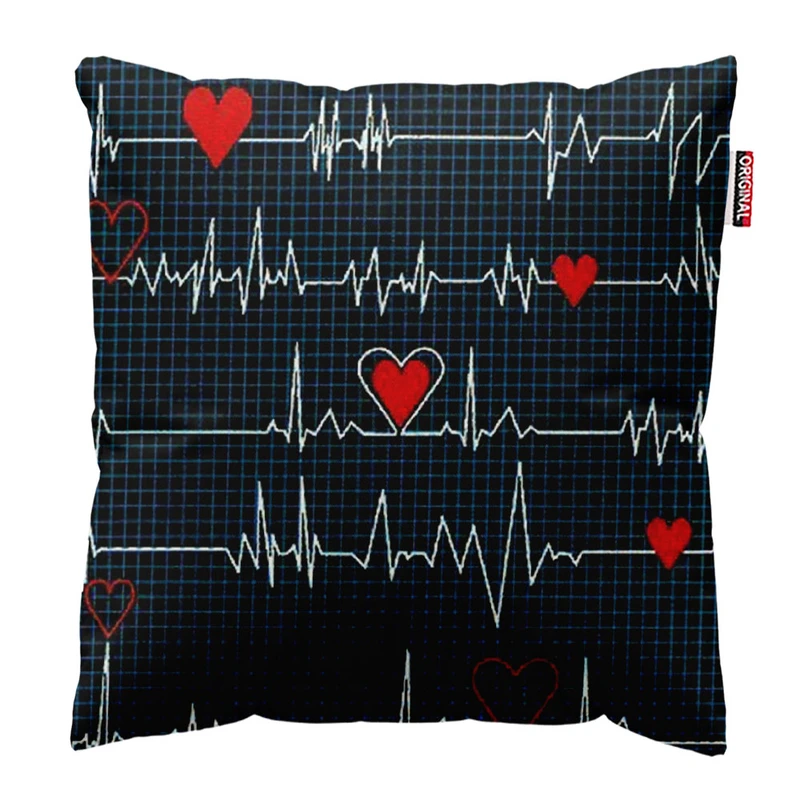  کوسن پاد آفرین طرح عشق و قلب کد 1824 سایز 30*30 سانتی متر