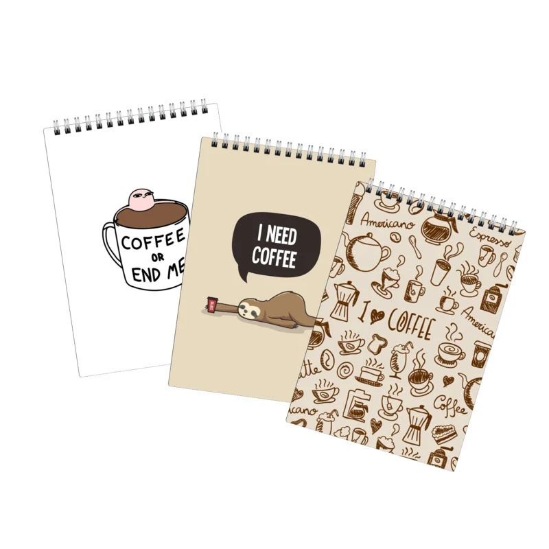 دفتر نقاشی 40 برگ لالالی لو طرح من قهوه میخوام کد 51 مجموعه 3 عددی