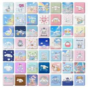 مگنت خندالو طرح سینامورول (Cinnamoroll) کد 195 مدل مربعی مجموعه 49 عددی