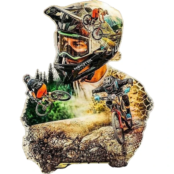 استیکر پارچه و لباس پاد آفرین طرح پسر دوچرخه سوار کد 3514