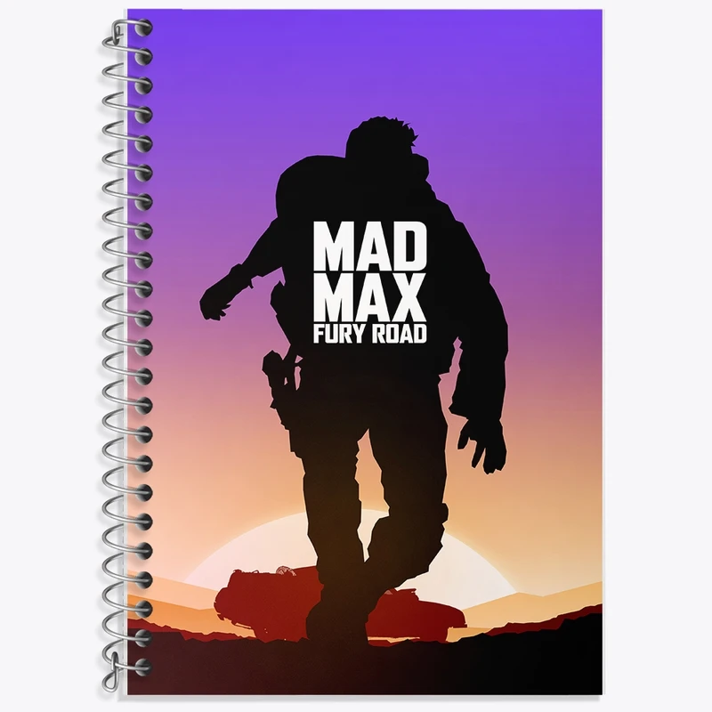 دفتر زبان 50 برگ خندالو مدل دو خط طرح مکس دیوانه (Mad Max) کد F713