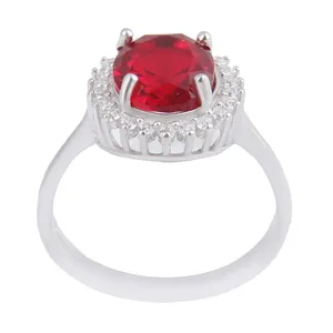 انگشتر نقره زنانه بازرگانی میلادی مدل کوارتز تراش جواهری رکاب رادیوم کد AWR_1118