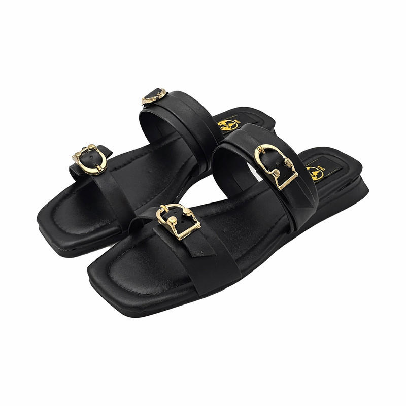 صندل زنانه سیی مدل دو بند یونانی رومی کد 2167