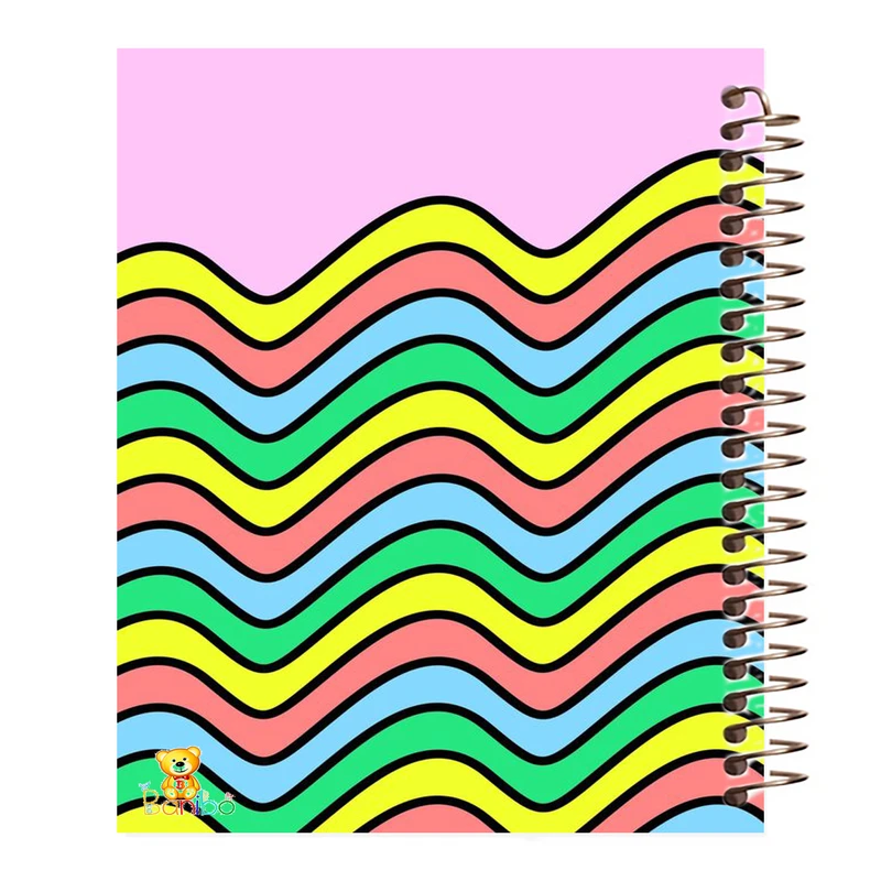 دفتر مشق 100 برگ بانیبو طرح  چند رنگ کد 809