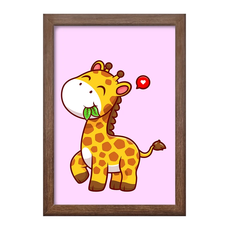 تابلو خندالو طرح حیوانات بامزه زرافه کد 29718