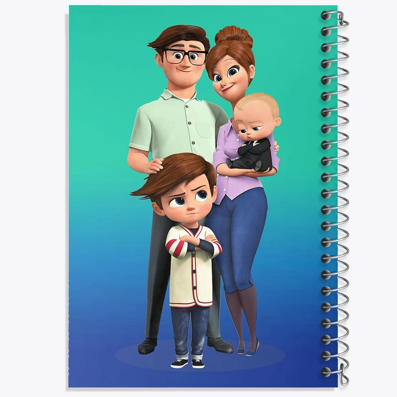 دفتر شطرنجی 50 برگ خندالو طرح بچه رئیس Boss Baby کد 12532