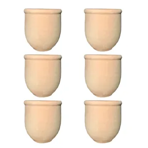 گلدان سفالی طرح خمره کد Gol106 مجموعه 6 عددی