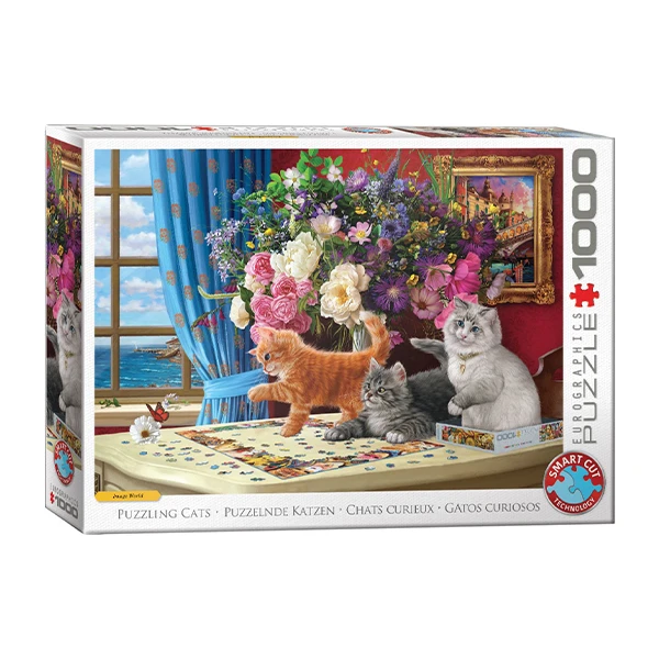 پازل 1000 تکه یوروگرافیکس پازلز مدل Puzzling Cats كد 5914 مناسب نوجوان و بزرگسال