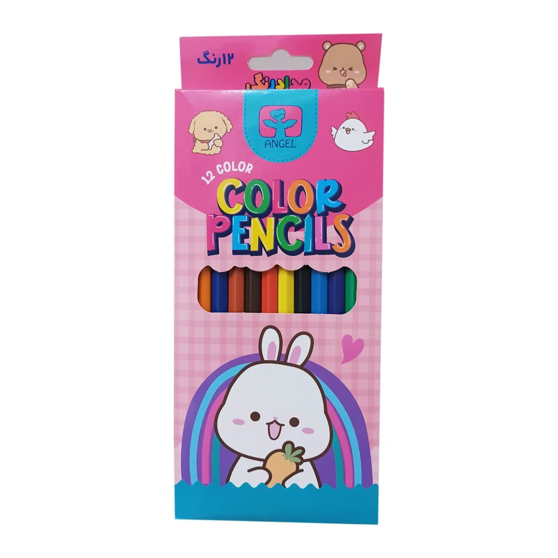 مداد رنگی 12 رنگ آنجل طرح خرگوش کد 02
