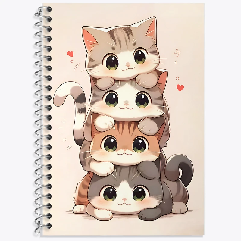 دفتر لغت 50 برگ خندالو طرح گربه های بامزه کد F7586