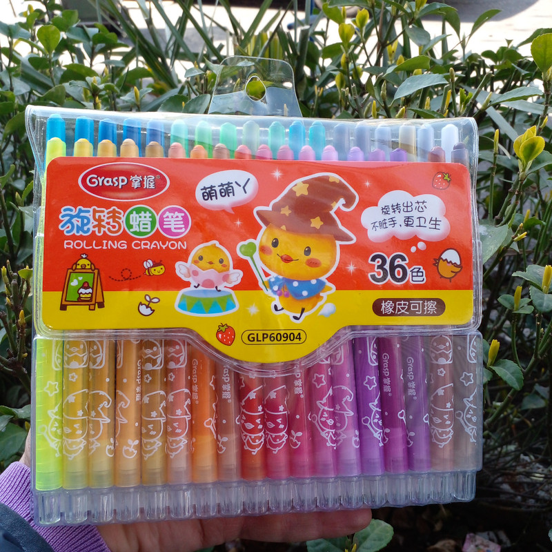 پاستل روغنی 36 رنگ گرسپ مدل ROLLING TWISTY CRAYON بسته 9 عددی