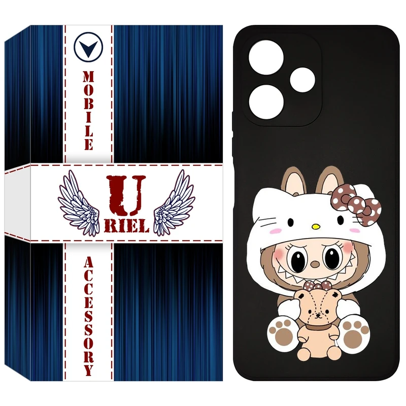 کاور یوریل مدل KSH کد 124 طرح عروسک لبوبو مناسب برای گوشی موبایل شیائومی Redmi 12 5G / Note 12R / Poco M6 Pro 5G