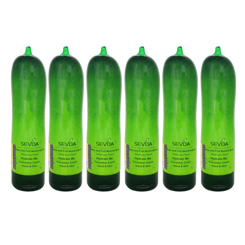 کرم آبرسان دست و صورت سودا مدل خیار مناسب برای انواع پوست حجم 250 میلی لیتر مجموعه 6 عددی