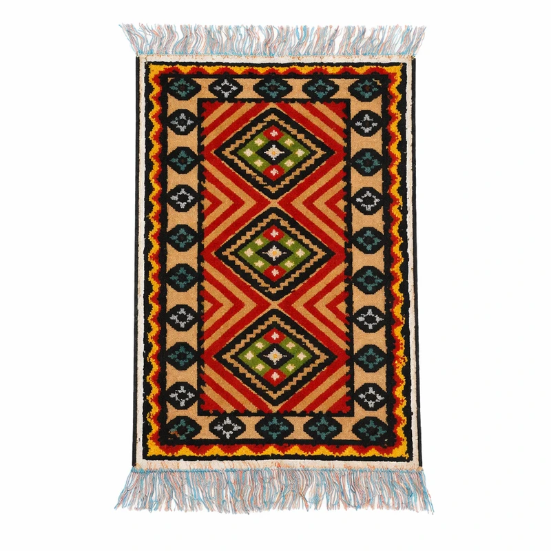 پادری ماشینی مدل ترنج دار سایز 50*80 سانتی‌متر مناسب برای فضای داخلی