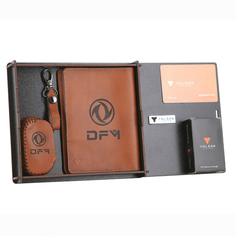 ست هدیه چرم یلسان مدل DFM کد SET-300-18-GS