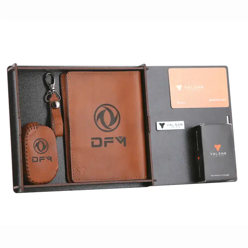 ست هدیه چرم یلسان مدل DFM کد SET-300-18-GS