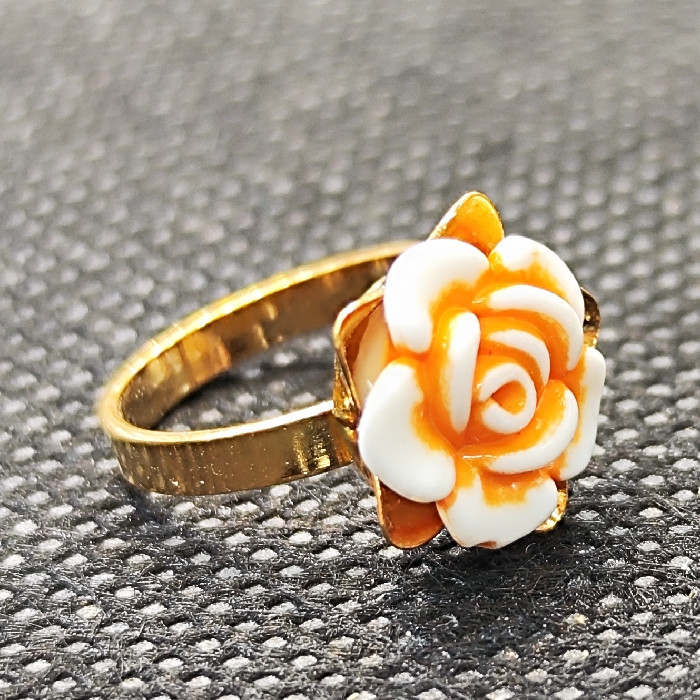 انگشتر دخترانه مدل گل رز کد 15