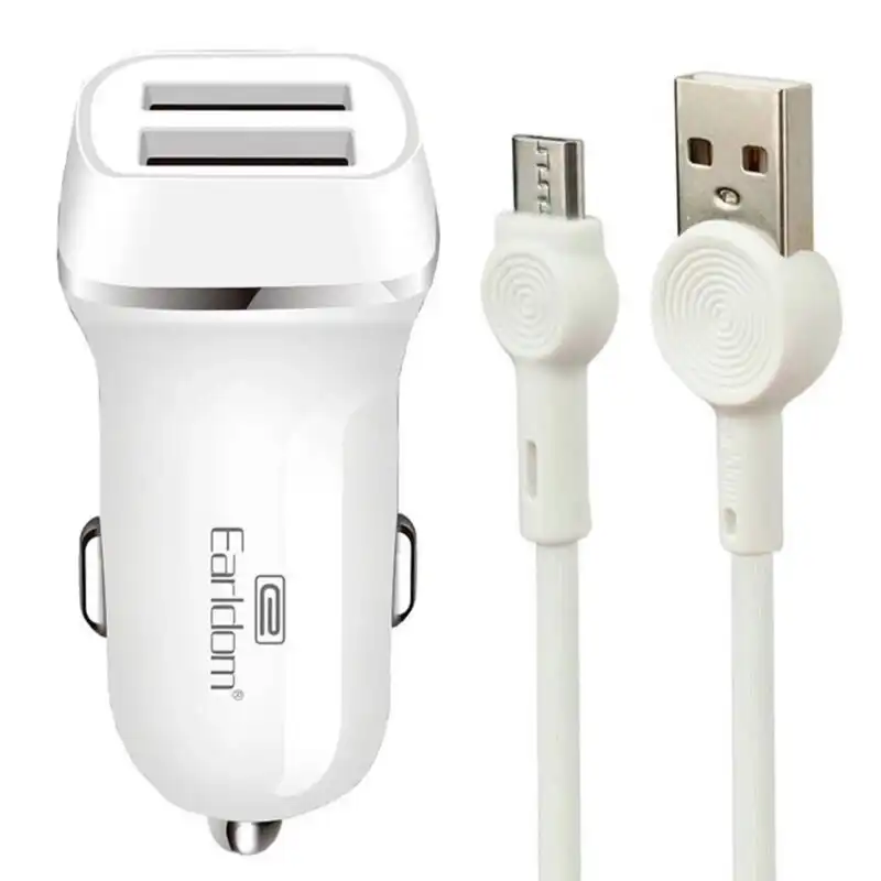 شارژر فندکی 30 وات ارلدام مدل ES-125 به همراه کابل تبدیل microUSB