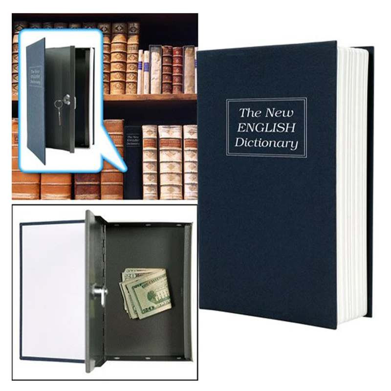 گاوصندوق مدل کتابی طرح دیکشنری قفل کلیدی وزن 1 کیلوگرم