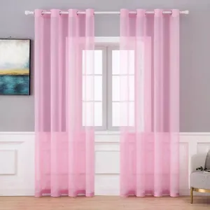 پرده پانچ مدل حریر ساده سایز 140x270 سانتی متر 