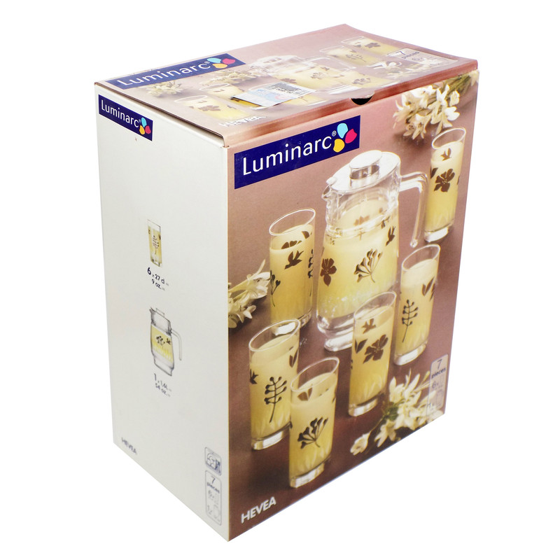 سرویس پارچ و لیوان 7 پارچه لومینارک مدل HEVEA