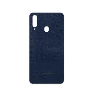 MAHOOT Deep-Blue-Leather Cover Sticker for Samsung Galaxy A20s
