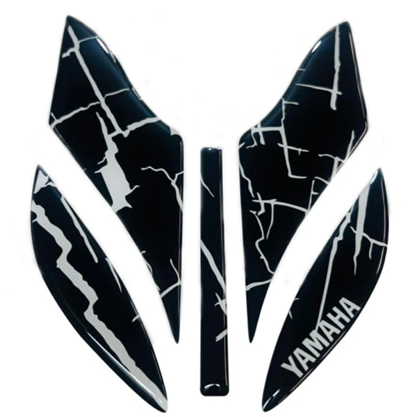 پد برچسب گلگیر جلو موتور سیکلت وارون مدل A-34-BLK-WH مناسب برای یاماها آیروکس بسته 5 عددی    