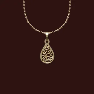 گردنبند طلا 18 عیار زنانه مدوپد مدل هندسی کد X2-1-1213