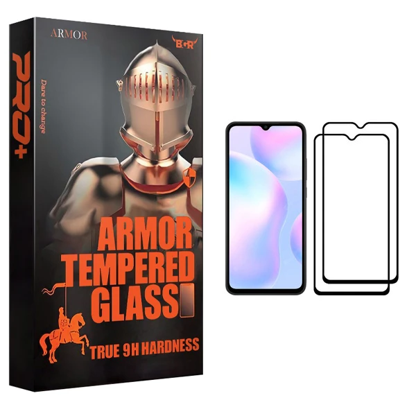 محافظ صفحه نمایش آرمور مدل BGR مناسب برای گوشی موبایل شیائومی Redmi 9A بسته دو عددی
