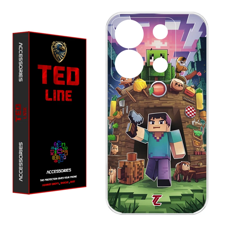 کاور تدلاین طرح ماینکرفت کد 1193 مناسب برای گوشی موبایل شیائومی Redmi Note 13 Pro 5G / Poco X6